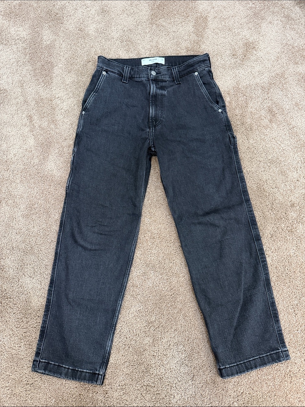 Hollister Men's Dark Gray Straight Jeans